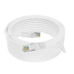 GENERICO - Cable de Red Cat5e Ethernet Lan RJ45 50 Metros UTP Interior/Exterior Blanco