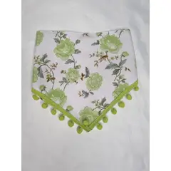 EL MUNDO DE EMMA - Bandana mascota flores verdes talla L