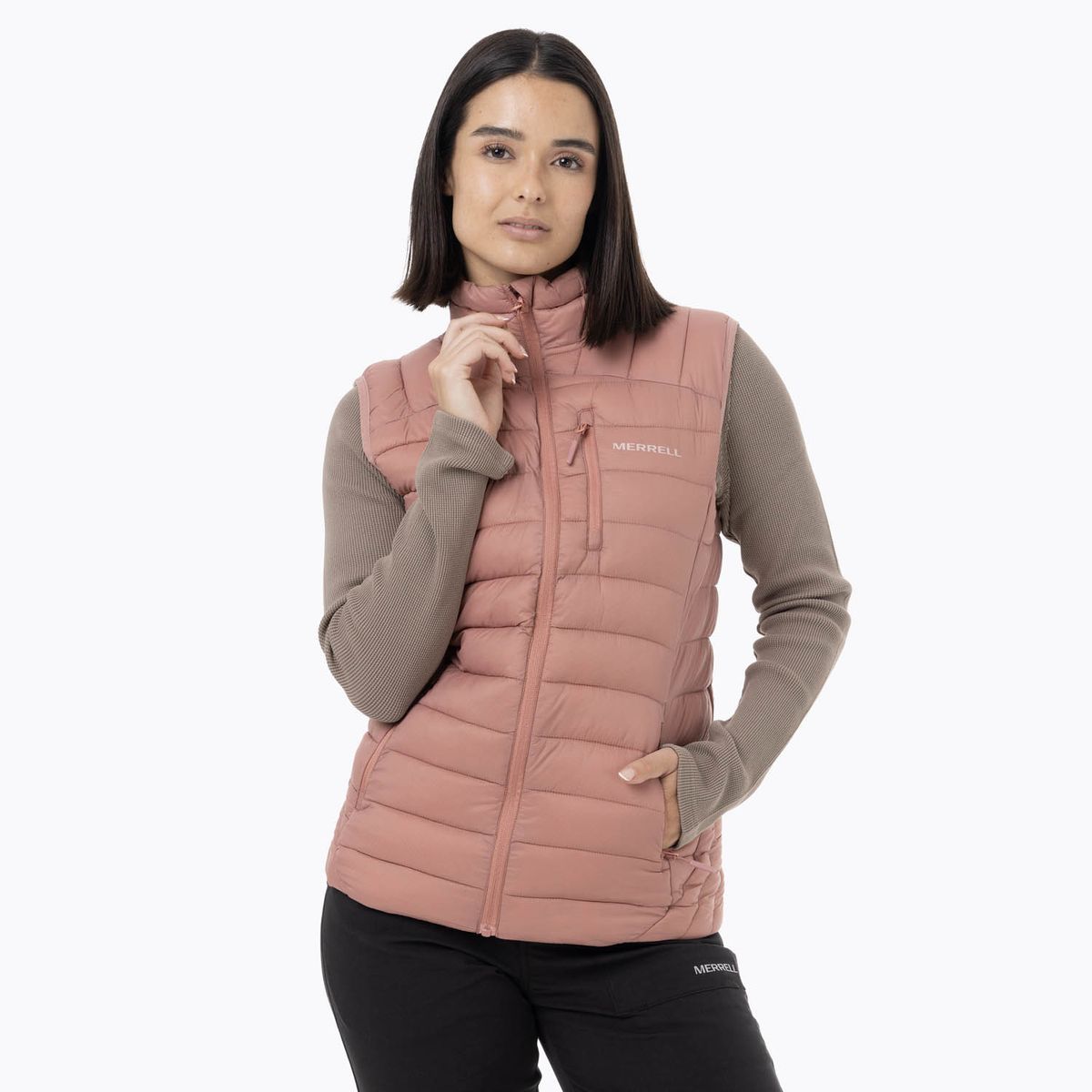 MERRELL - Parka Sin Mangas Nylon Mujer Innoko Rosado MERRELL