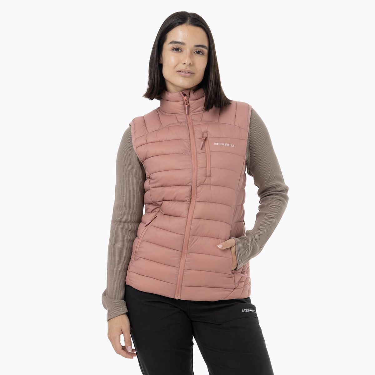 MERRELL - Parka Sin Mangas Nylon Mujer Innoko Rosado MERRELL