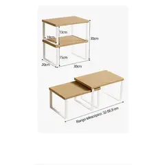 GENERICO - Organizador Cocina 2 Repisas Apilable