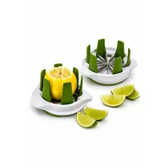 GENERICO - Cortador De Limones Y Citricos Profesional Rebanador 8 Porciones
