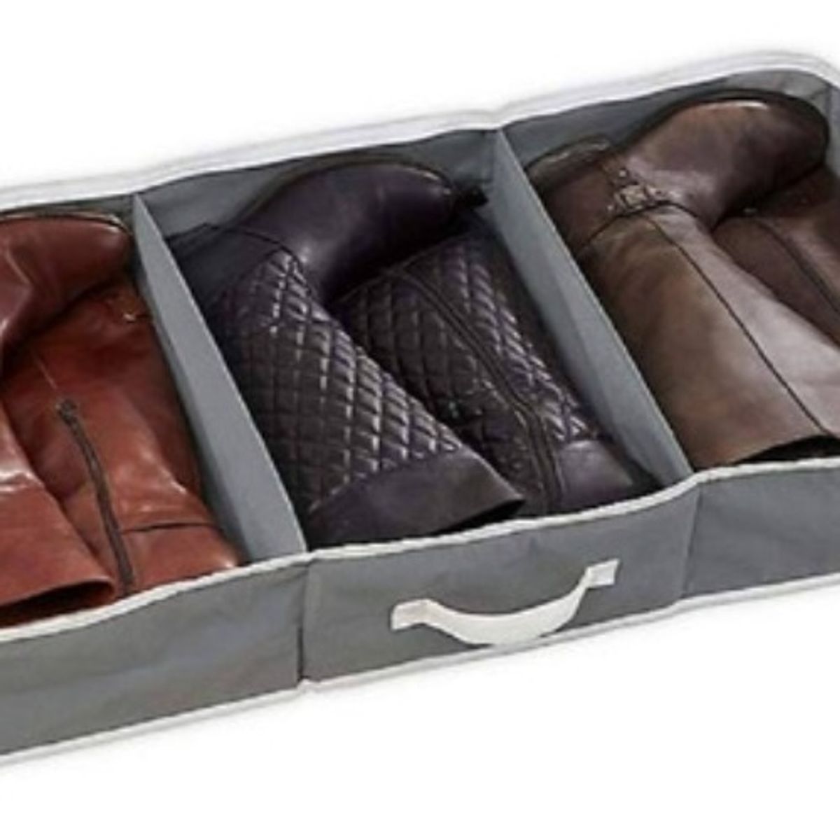 GENERICO - Organizador Almacenamiento De Ropa Bajo Cama Botas Zapatero Gris - 228176