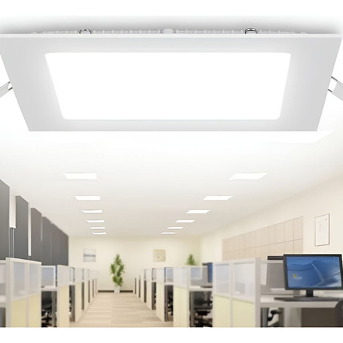 GENERICO - X10 Foco Panel Plafón Led 24w Embutido Cuadrado Luz Frio Blanco-003114 B