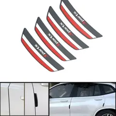 GENERICO - X4 Tope De Puerta Goma Adhesivo Sports Tuning Parachoques Negro