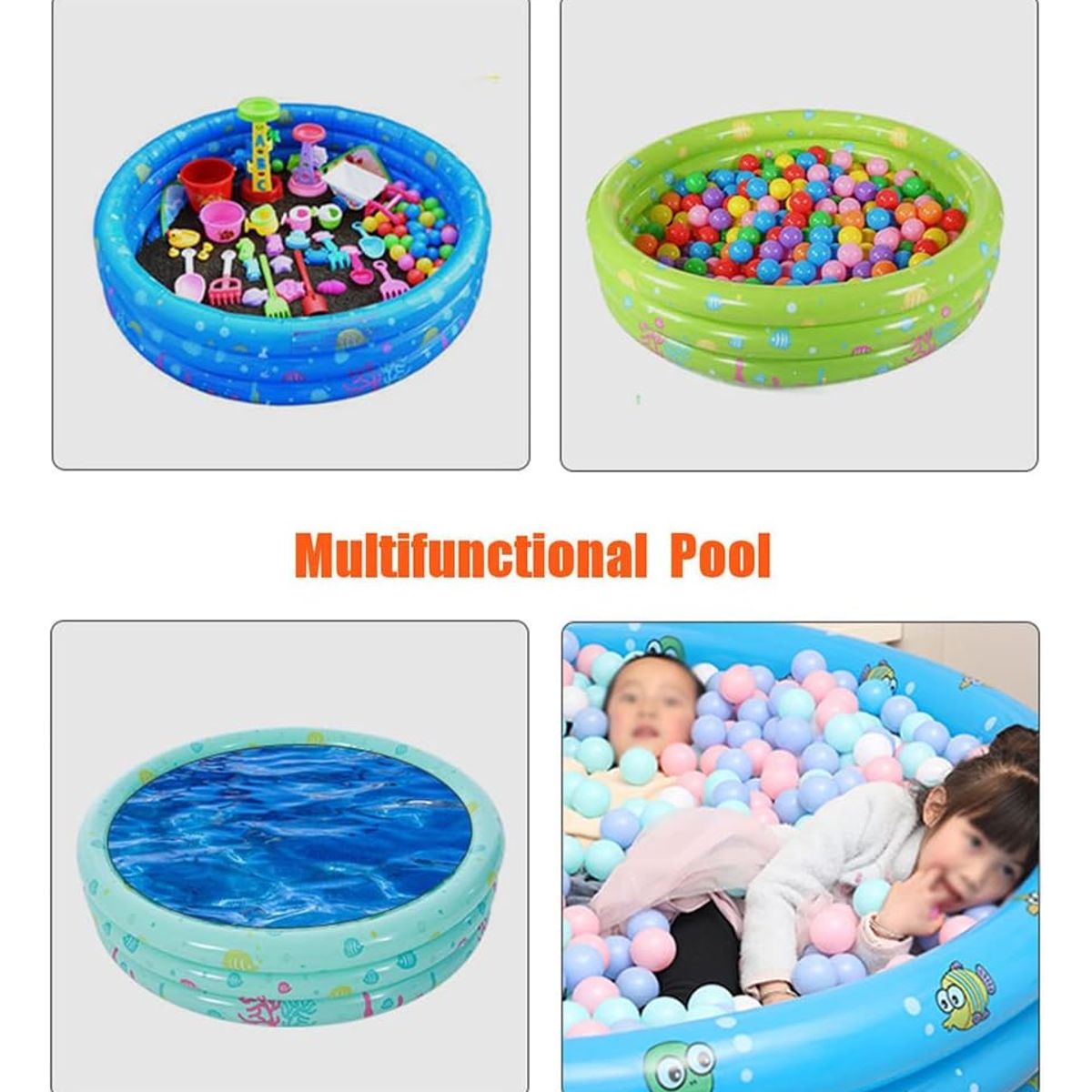 GENERICO - Piscina Inflable Plástico Bebe 3 Anillos 100 X 35 Cms Verano