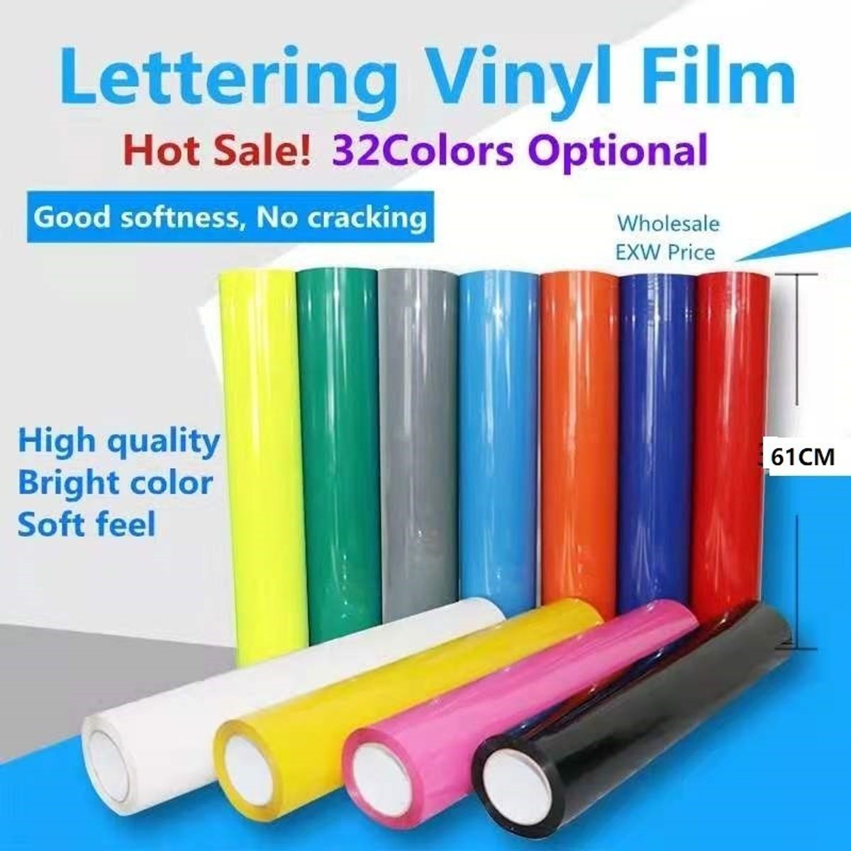 GENERICO - Rollo 61x5000cm Vinilo Termotransferible Pvc Para Textiles