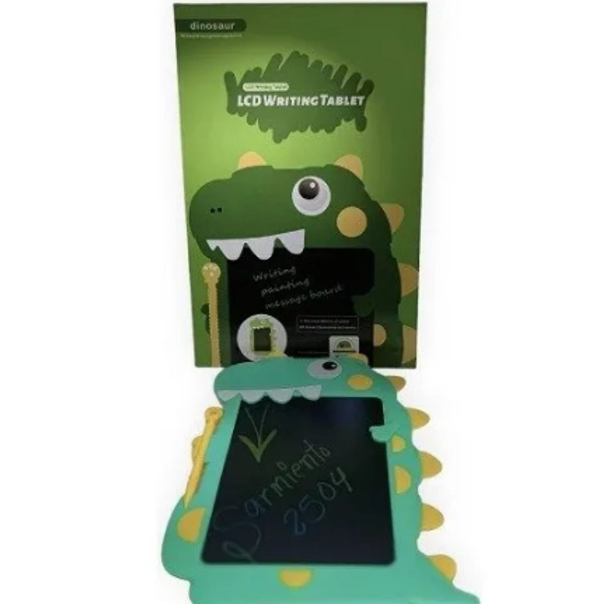 GENERICO - Tablero Pizarra Mágica Lcd 8.5 Escritura Dibujos Dinosaurio Verde