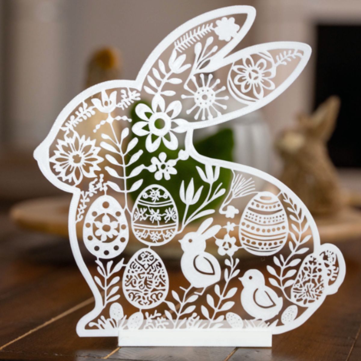 GENERICO - Decoración silueta de conejo de Pascua