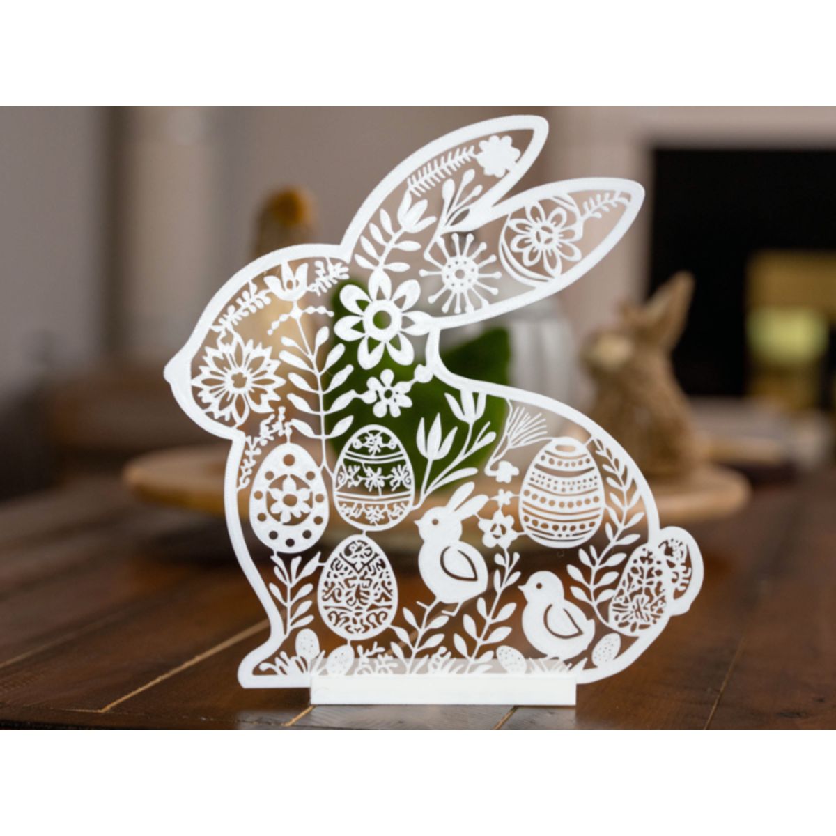 GENERICO - Decoración silueta de conejo de Pascua