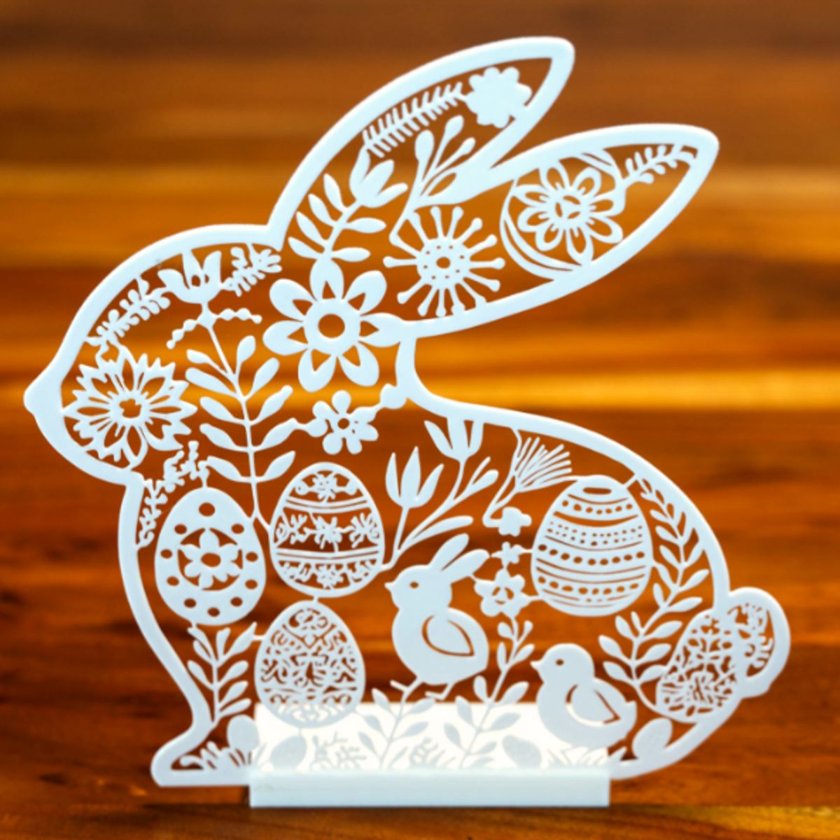 GENERICO - Decoración silueta de conejo de Pascua