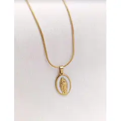 GENERICO - Collar Virgen Guadalupe ENCHAPE ORO