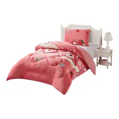 GENERICO - Cubrecama plush Con Chiporro de invierno 1.5 Plaza Infantil diseño Oso