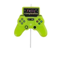 GENERICO - Vela Feliz Cumpleaños videojuego 8x11cm