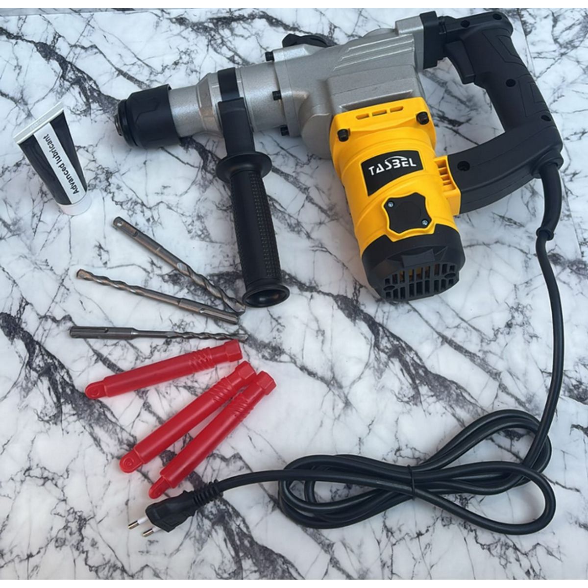 GENERICO - Martillo Eléctrico Tasbel Profesional + Maletin + Brocas Amarillo 50