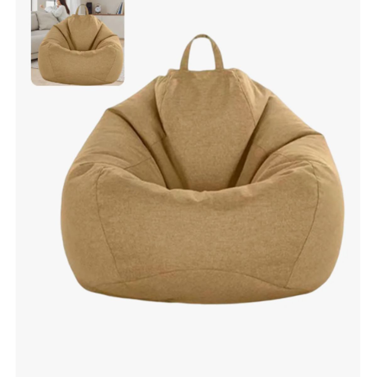 GENERICO - Puf Gigante En Forma De Pera Y Sin Relleno,lavable