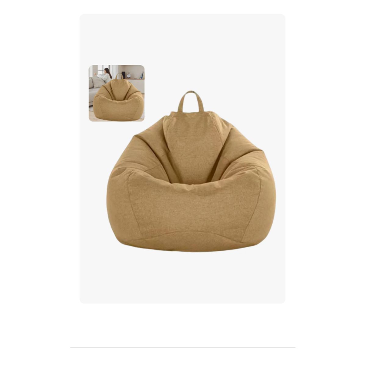 GENERICO - Puf Gigante En Forma De Pera Y Sin Relleno,lavable