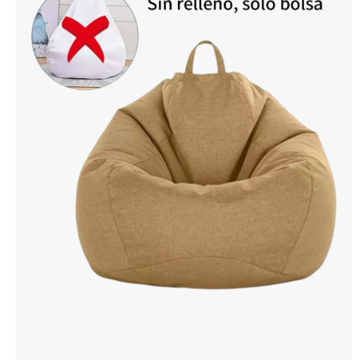 GENERICO - Puf Gigante En Forma De Pera Y Sin Relleno,lavable