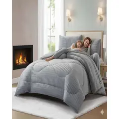 GENERICO - Cubrecama King Sherpa Chiporro Invierno Extra Suave Premium