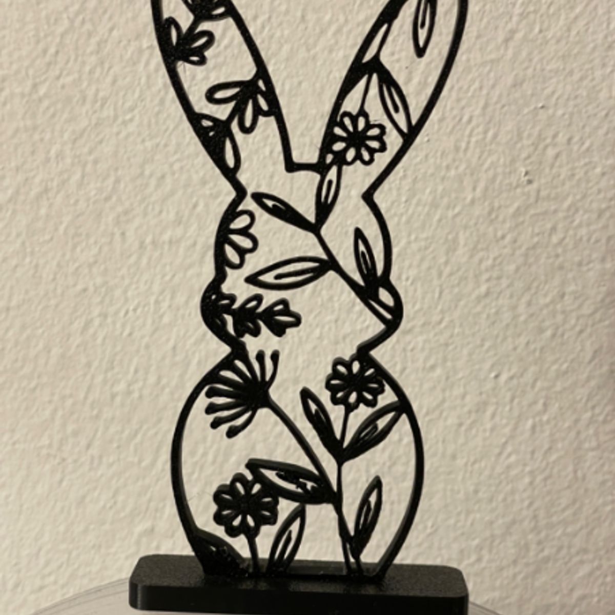 GENERICO - Escultura de Conejo de Pascua Floral Deco