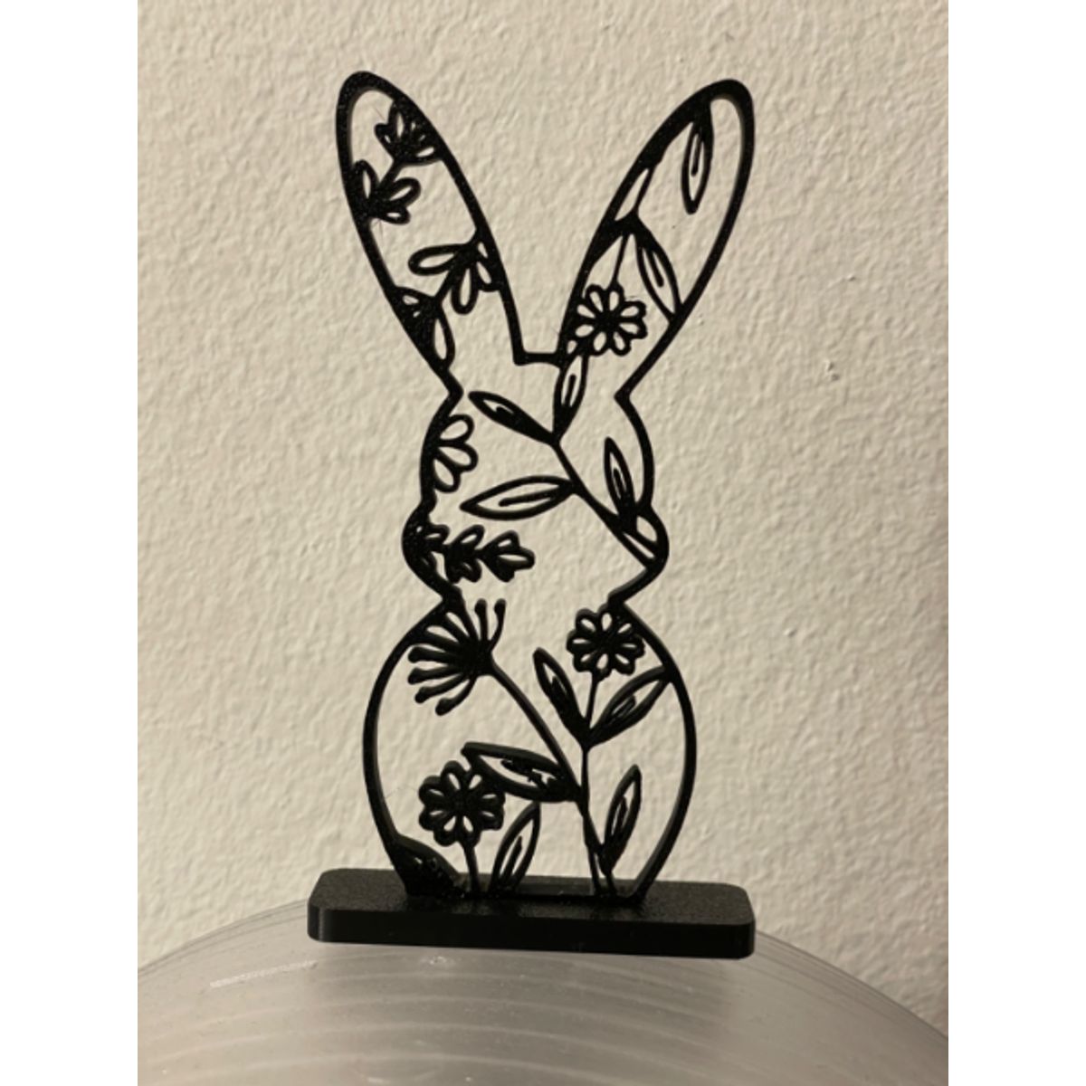 GENERICO - Escultura de Conejo de Pascua Floral Deco