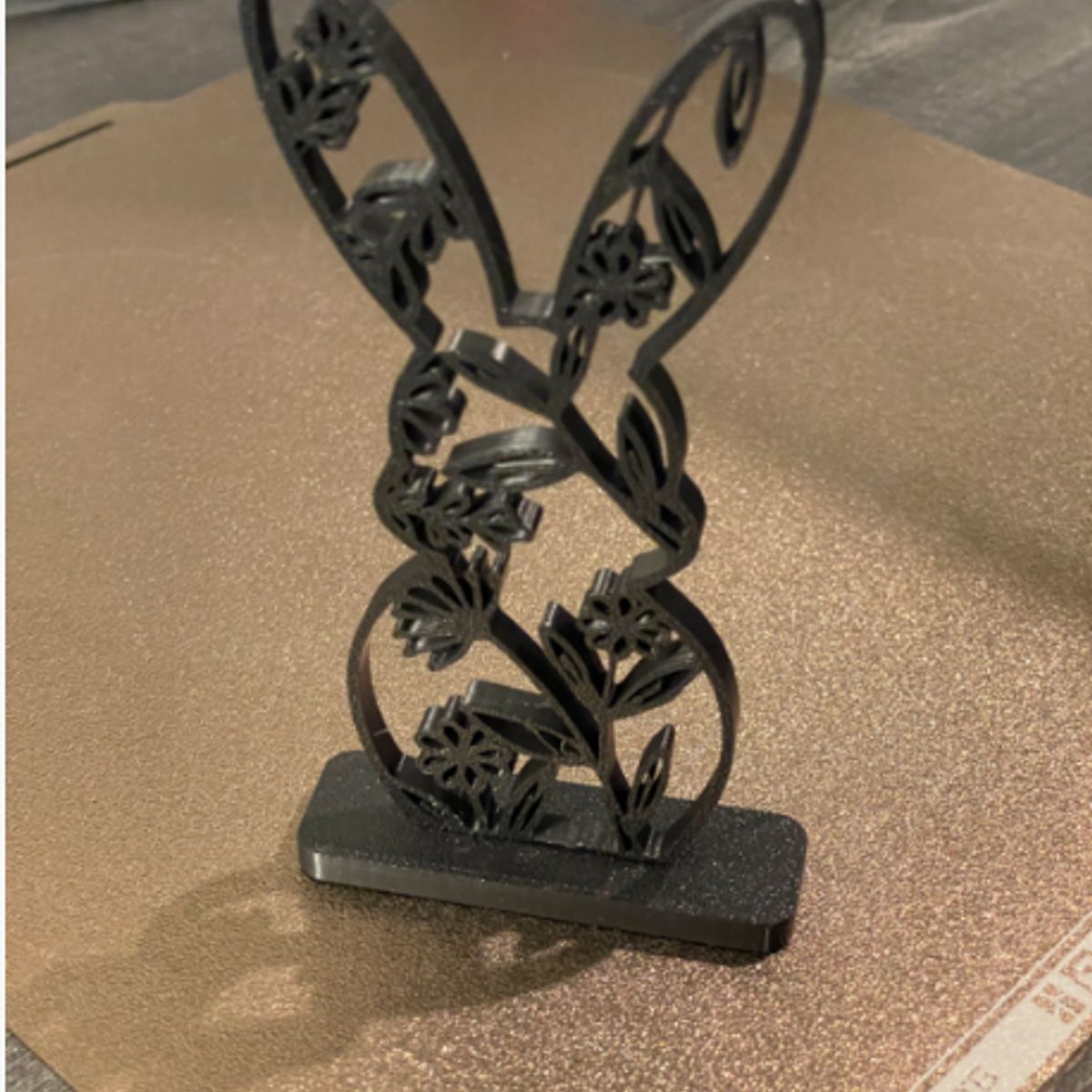 GENERICO - Escultura de Conejo de Pascua Floral Deco