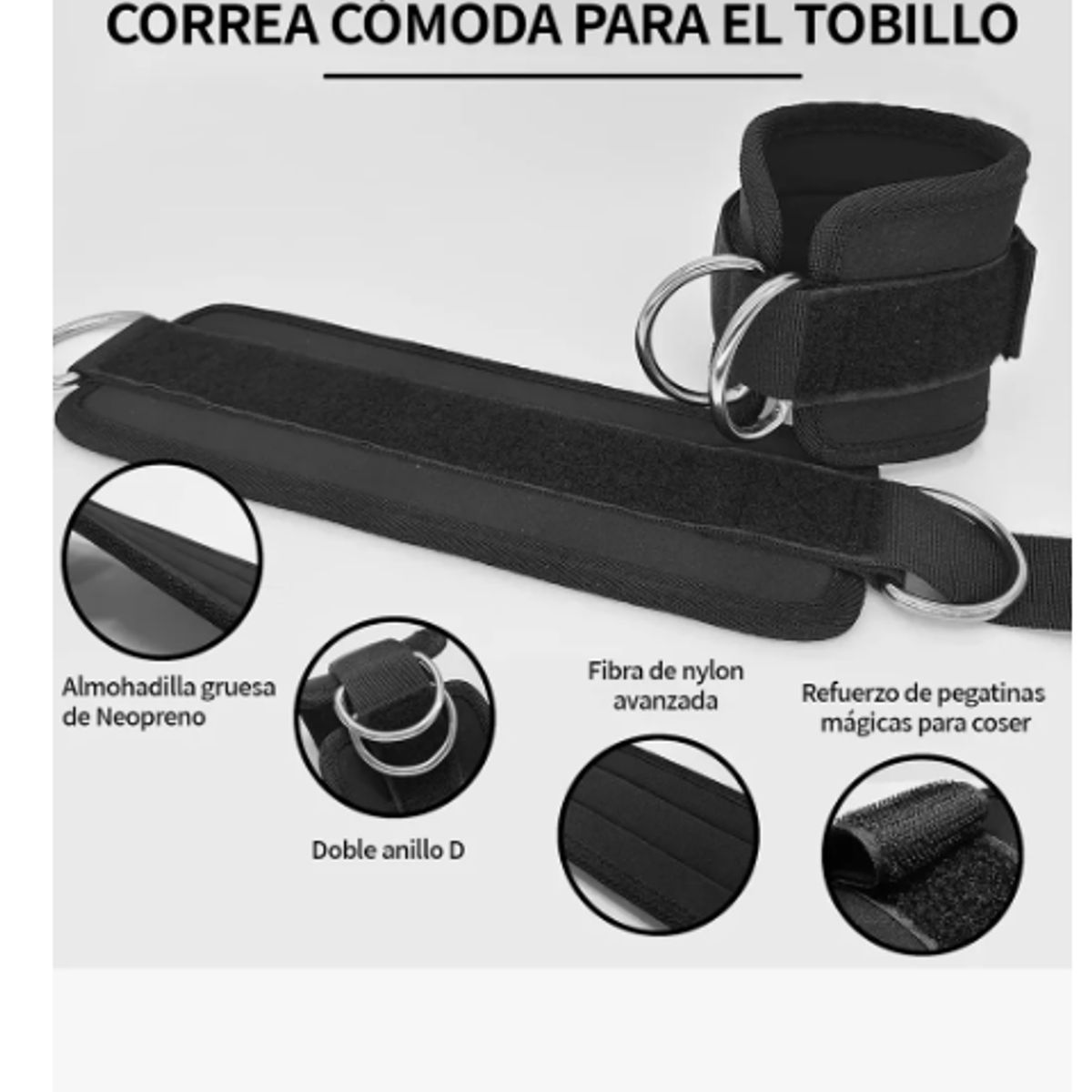 GENERICO - Set 8 Accesorios Para Gimnasio Polea Cuerdas Entrenamientos