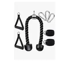 GENERICO - Set 8 Accesorios Para Gimnasio Polea Cuerdas Entrenamientos