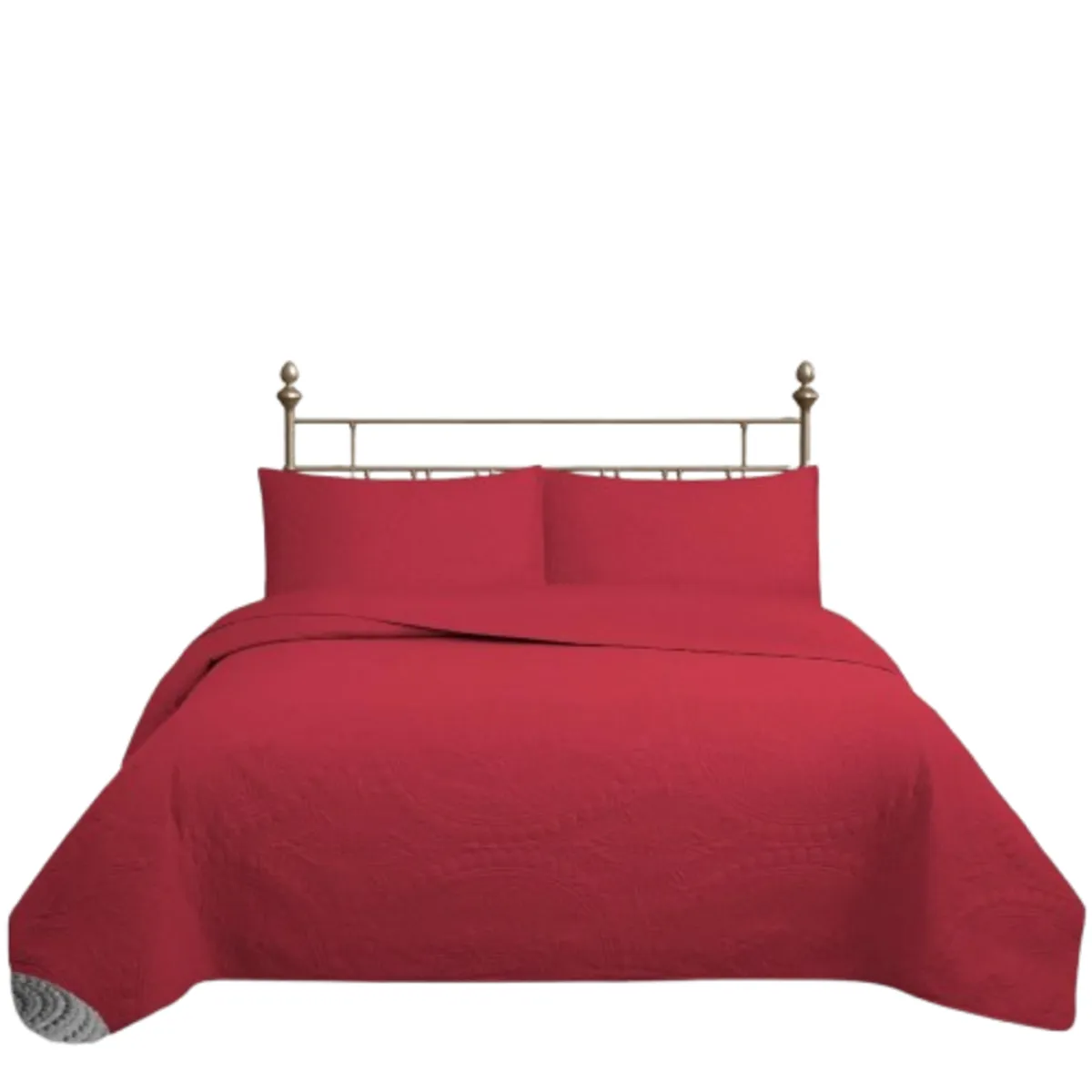 GENERICO - CUBRECAMA QUILT REVERSIBLE 1,5 PLAZAS KING ROJO - WONDER COLLECTION MARTINÉ