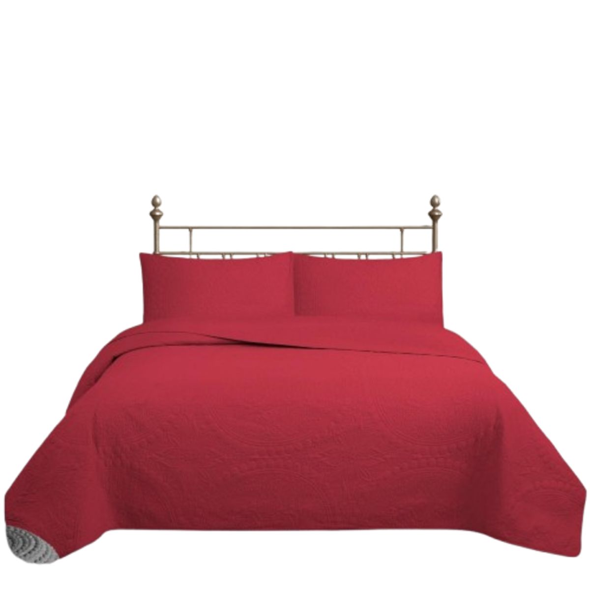 GENERICO - CUBRECAMA QUILT REVERSIBLE 1,5 PLAZAS KING ROJO - WONDER COLLECTION MARTINÉ