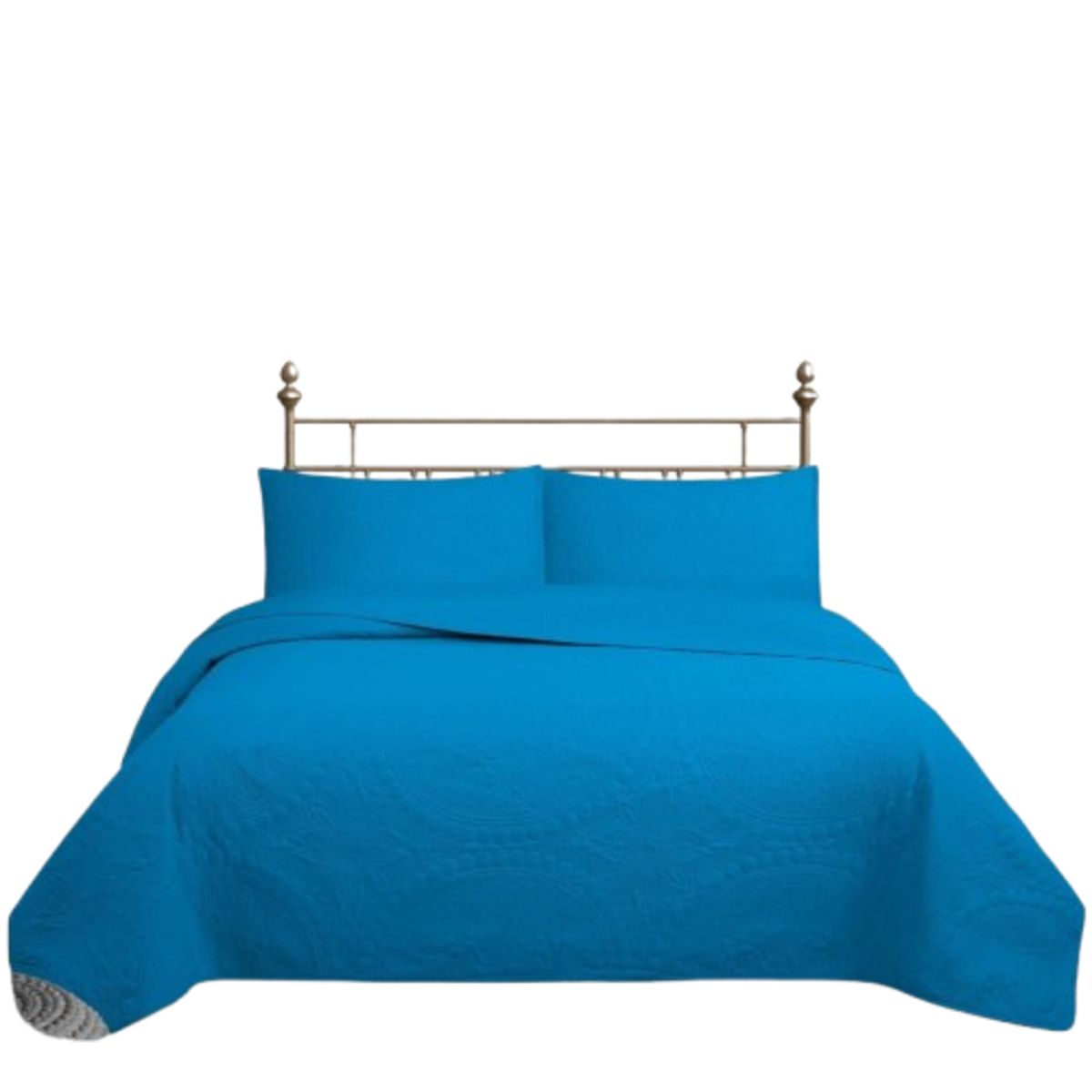 GENERICO - CUBRECAMA QUILT REVERSIBLE 2 PLAZAS TURQUESA - WONDER COLLECTION MARTINÉ