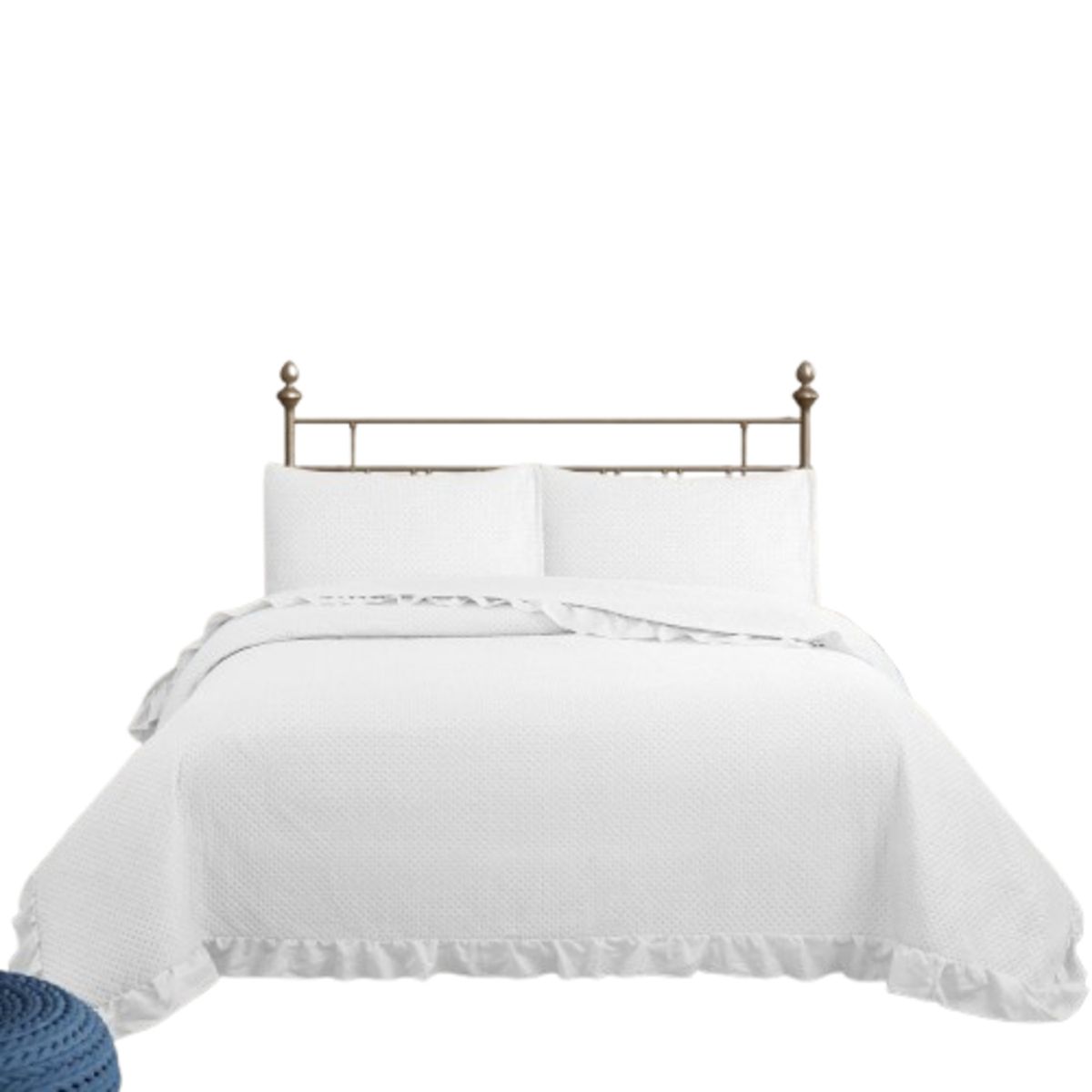 GENERICO - CUBRECAMA QUILT REVERSIBLE  QUEEN 220 X 240 CM  BLANCO- MAGIC COLLECTION MARTINÉ