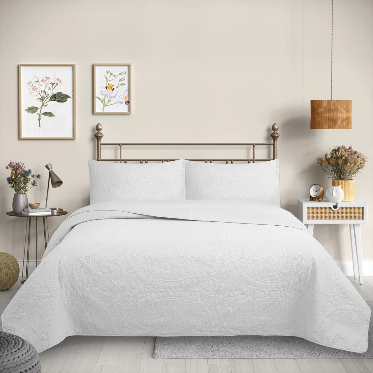 GENERICO - CUBRECAMA QUILT REVERSIBLE KING 250 X 240 CM  BLANCO - WONDER COLLECTION MARTINÉ