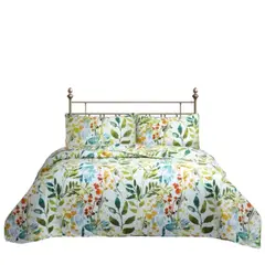 GENERICO - CUBRECAMA QUILT REVERSIBLE QUEEN 220 X 240 CM ESTAMPADO SELVÁTICO - FLOWERS COLLECTION MARTINÉ