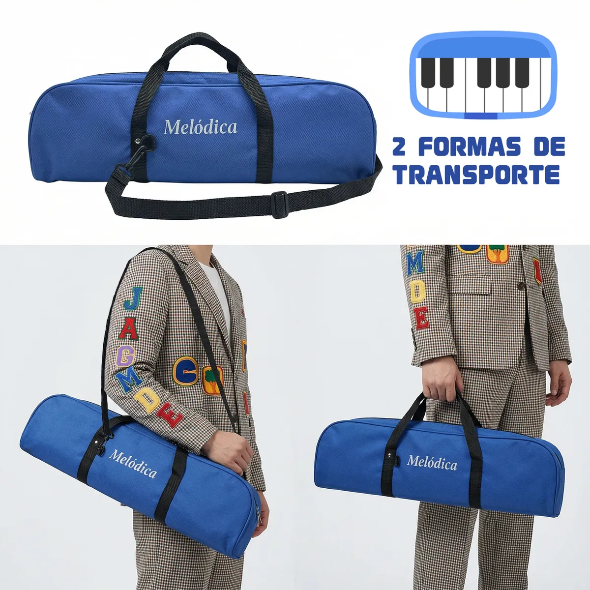 VIDITA - Melódica 32 Notas Con Boquilla Manguera Piano Melodico Aire Azul