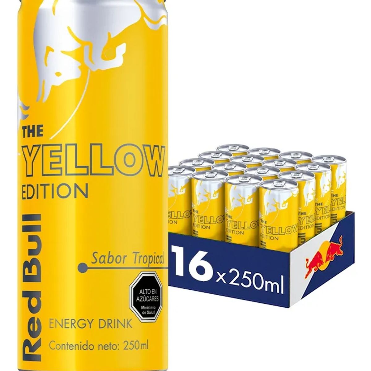 RED BULL - Red Bull Bebida Energética Pack 16 Latas Tropical 250Ml