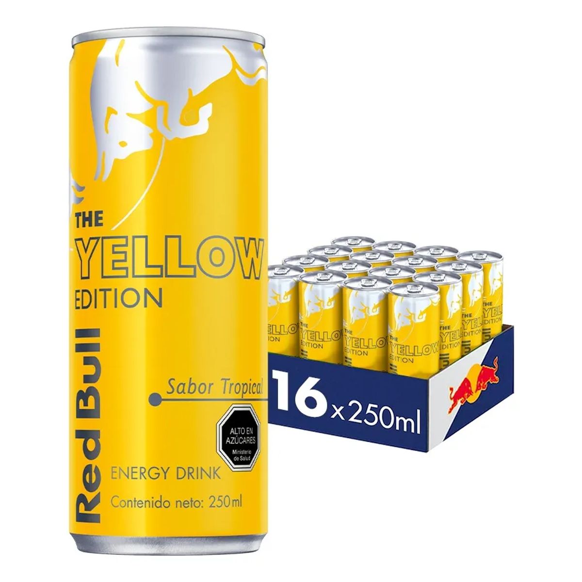 RED BULL - Red Bull Bebida Energética Pack 16 Latas Tropical 250Ml