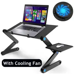 MOVI - Mesa Para Notebook Ajustable 360 Cama Sillón Con Ventilador Y Mousepad