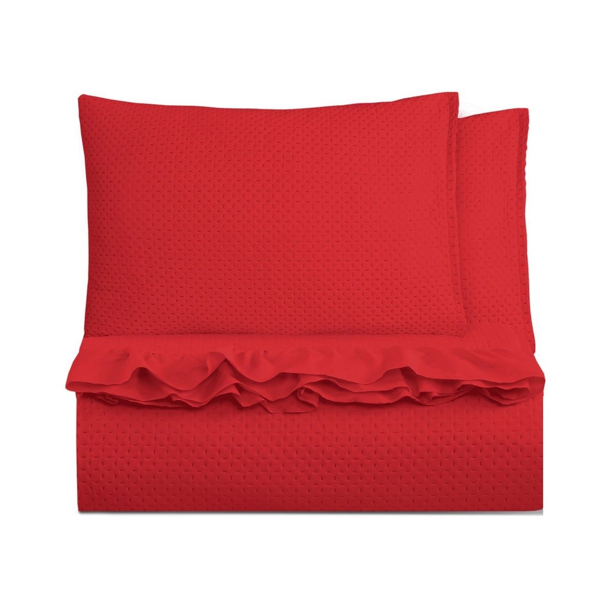 GENERICO - CUBRECAMA QUILT REVERSIBLE 1,5 PLAZAS ROJO - MAGIC COLLECTION MARTINÉ