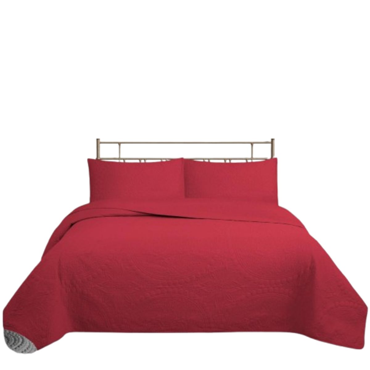 GENERICO - CUBRECAMA QUILT REVERSIBLE  KING 250 X 240 CM  ROJO - WONDER COLLECTION MARTINÉ