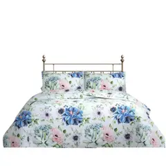 GENERICO - CUBRECAMA QUILT REVERSIBLE QUEEN 220 X 240 CM ESTAMPADO SUCULENTA - FLOWERS COLLECTION MARTINÉ
