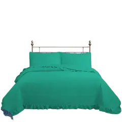 GENERICO - CUBRECAMA QUILT REVERSIBLE KING 250 X 240 CM VERDE - MAGIC COLLECTION MARTINÉ