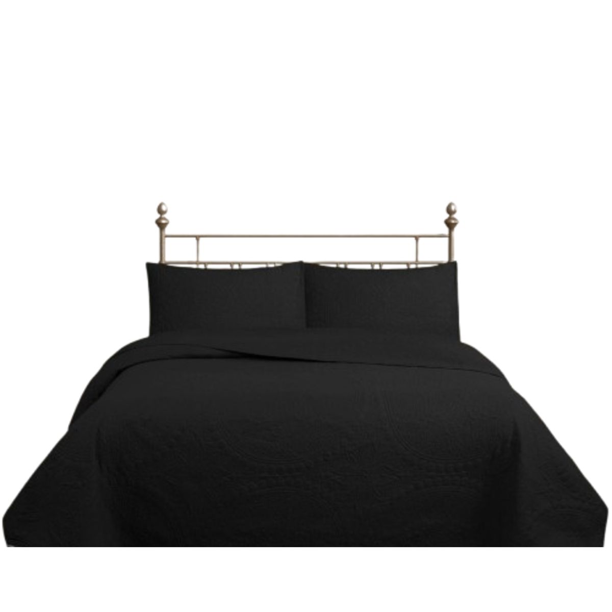 GENERICO - CUBRECAMA QUILT REVERSIBLE QUEEN 220 X 240 CM NEGRO - WONDER COLLECTION MARTINÉ