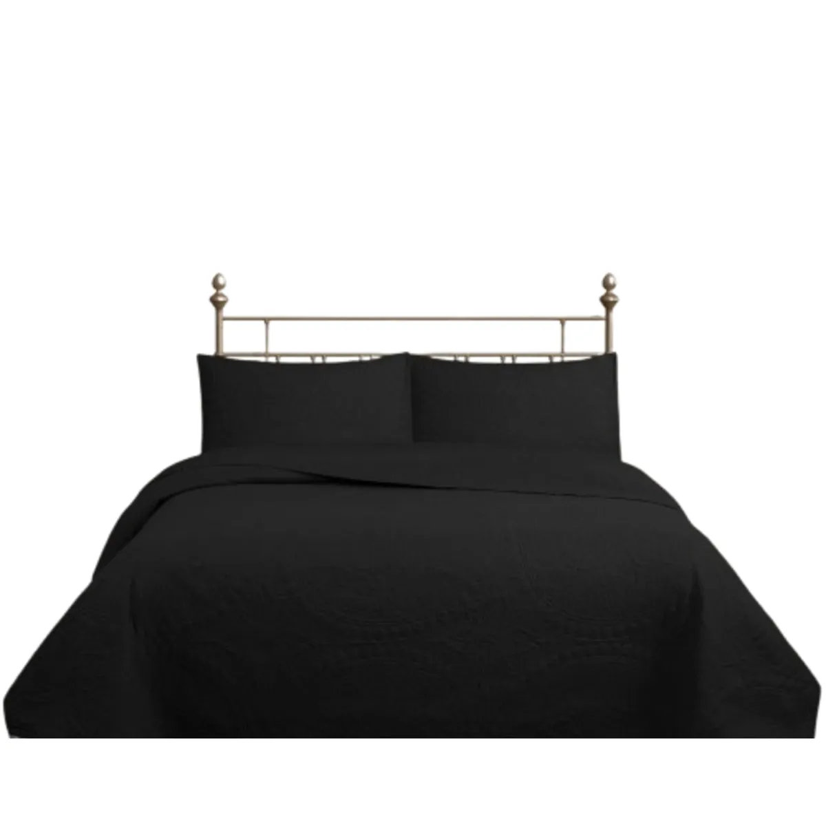 GENERICO - CUBRECAMA QUILT REVERSIBLE SUPER KING 270 X 260 CM NEGRO - WONDER COLLECTION MARTINÉ