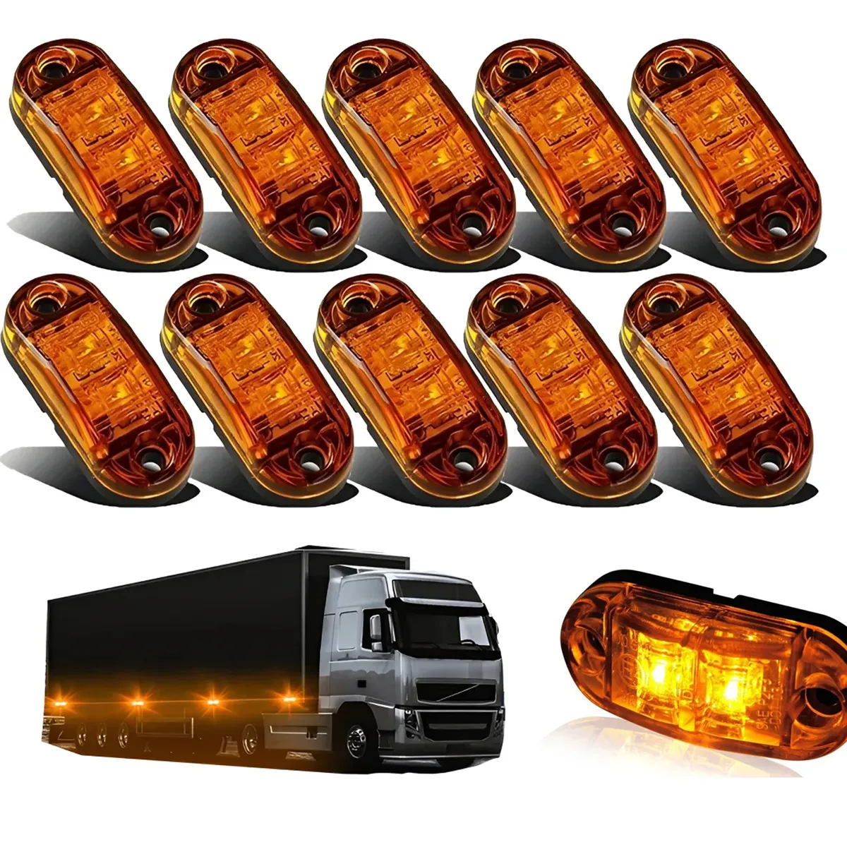 GENERICO - Focos Luces Laterales Posición Trochas Universal Led 12v 24v