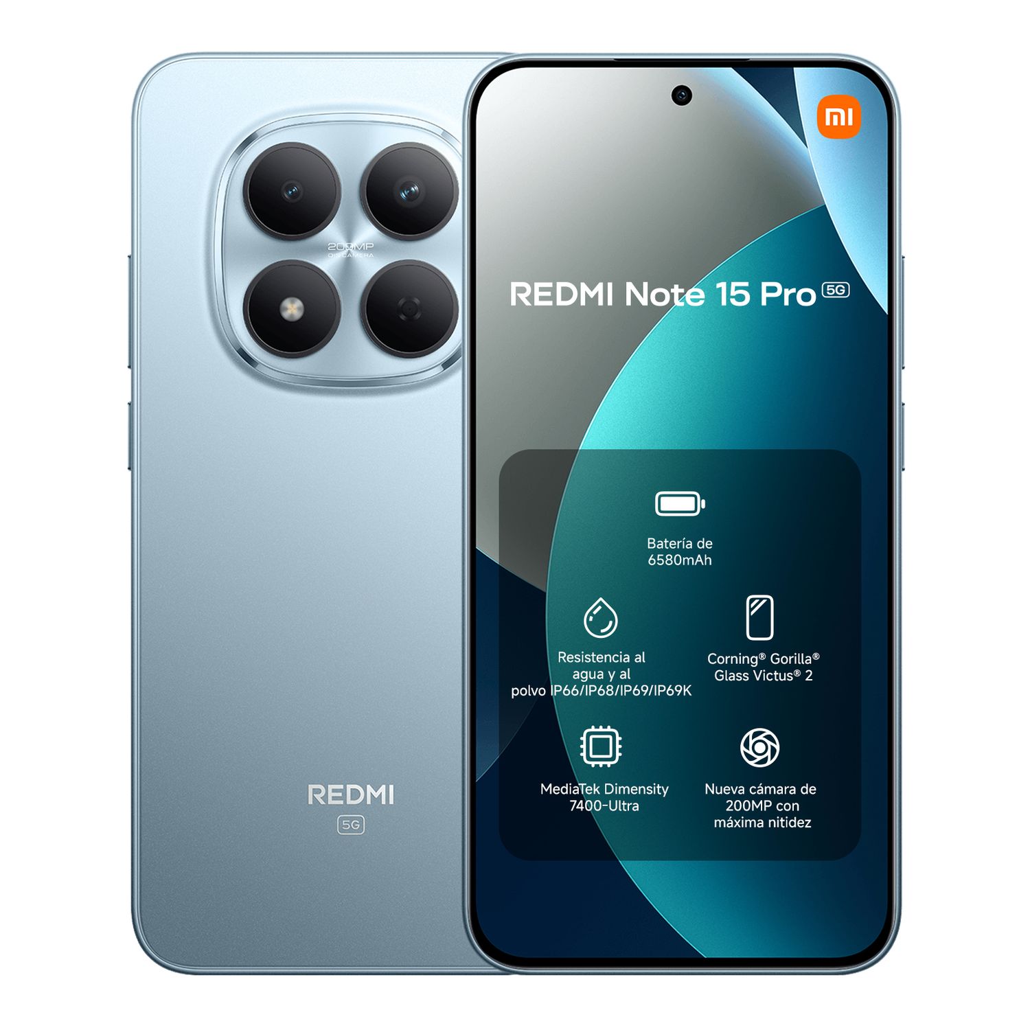 【新品未開封】REDMI Note 15 Pro 5G Glacier Blue XIAOMI REDMI Note 15 Pro 5G Azul glaciar 8GB + 256GB | Falabella Chile