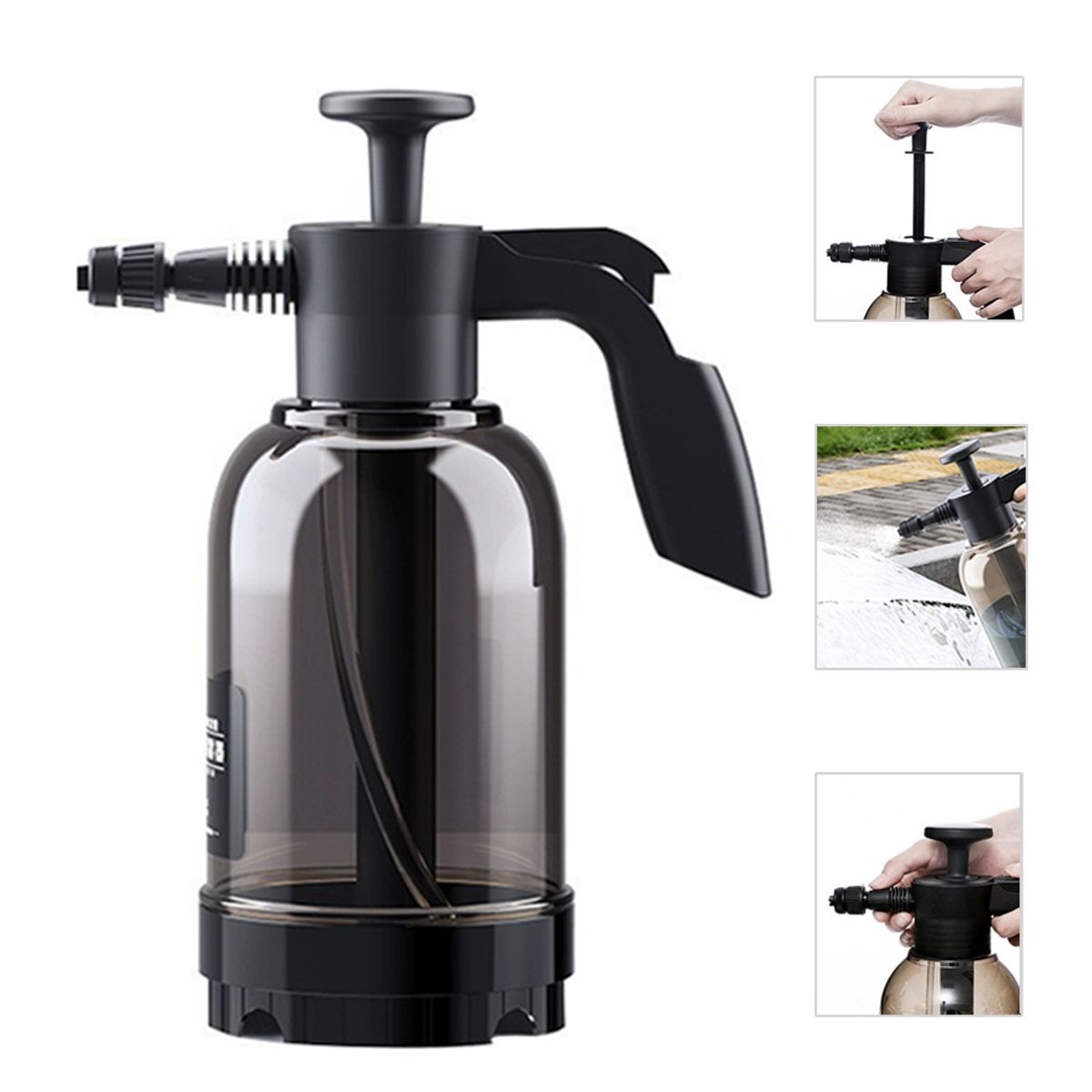 GENERICO - Pulverizador De Espuma Manual Neumático Auto Hogar Negro 2L