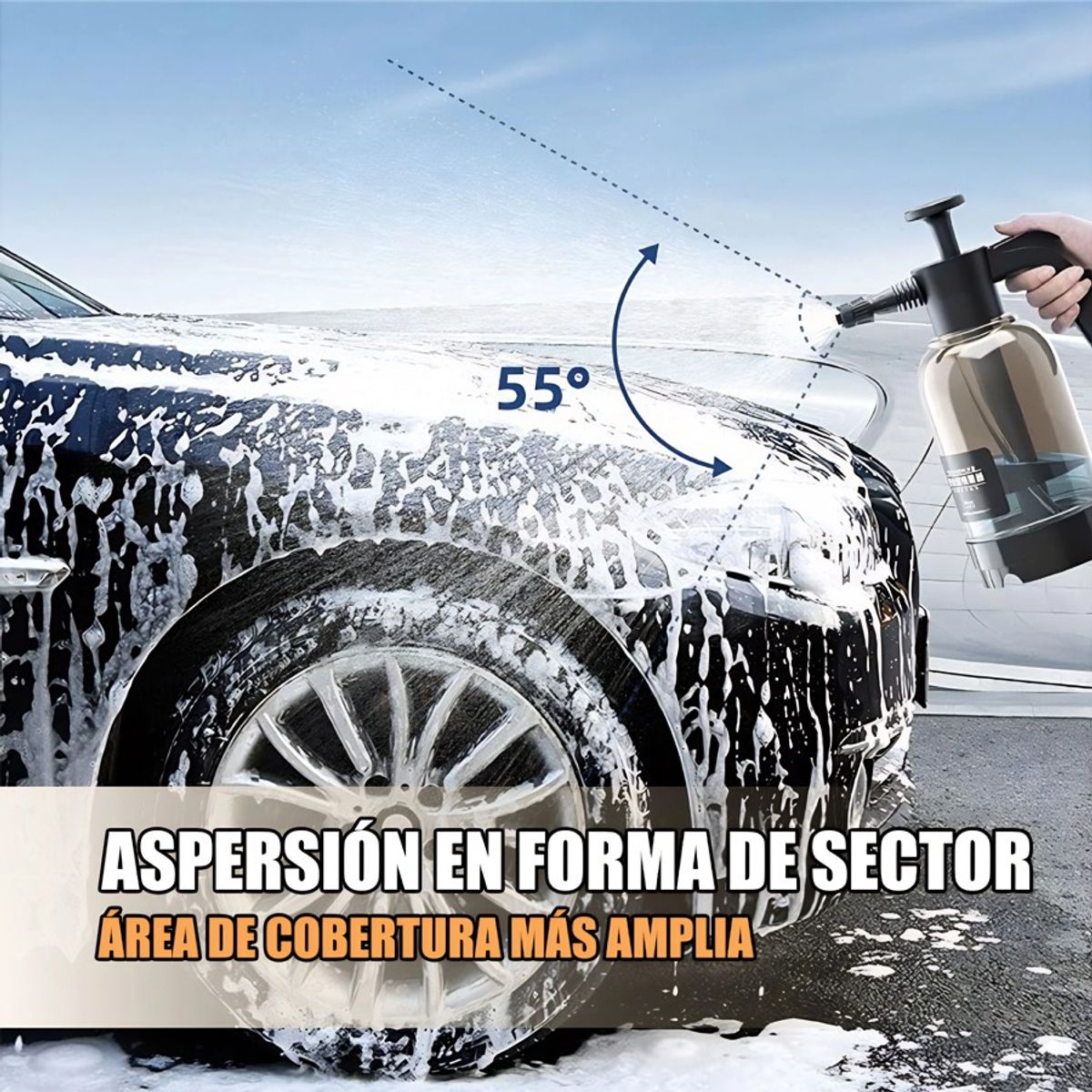GENERICO - Pulverizador De Espuma Manual Neumático Auto Hogar Negro 2L