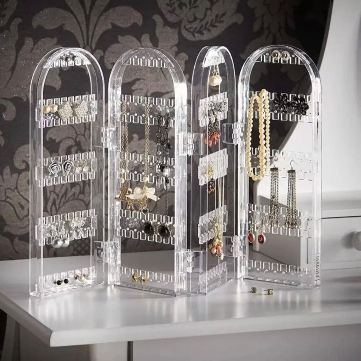 GENERICO - Joyero Organizador De Joyas Aros Anillos Collares Portátil