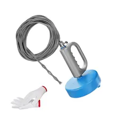 GENERICO - Destapador Cañería Sonda Sopapo 10 Metros Con Guantes